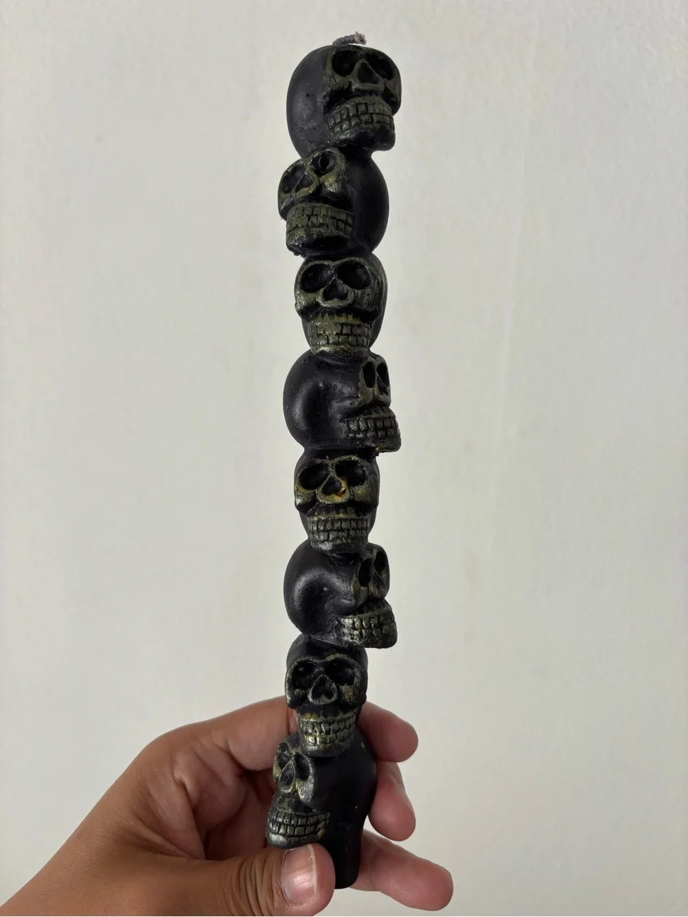 Fright Night Skull Taper Candles — Black 2 pcs